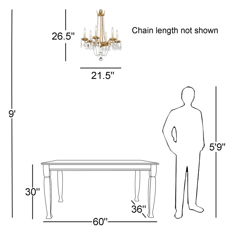 Viola 6 - Light Empire Chandelier