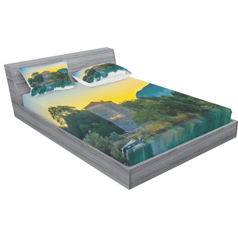 Microfiber Sheet Set, Queen Sheet Set with Fitted Sheet