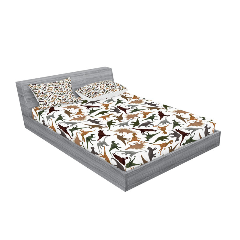 Drap-housse et coussin décoratif Ambesonne, Ensemble de draps pour très grand lit + 5 pièces