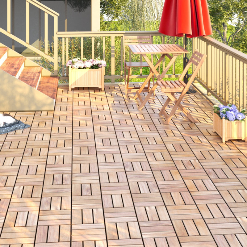 30 carreaux de terrasse à emboîtement, Jaune