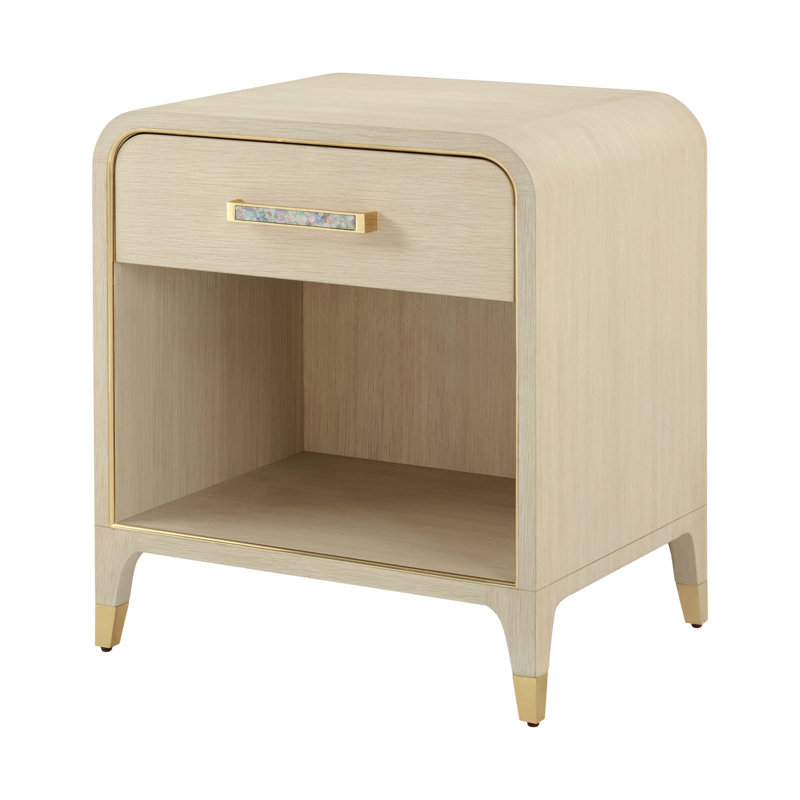 Judith Leiber Couture 1 - Drawer Nightstand, Gold/Gray/Martini