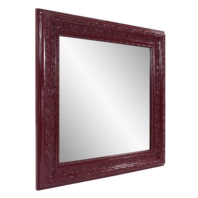 Miroir biseauté, Rouge lustré