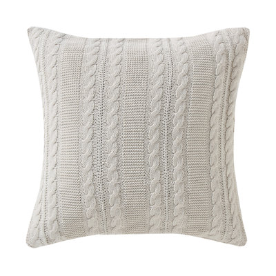 Dublin 18" x 18" Cable Knit Rectangular Decorative Pillow