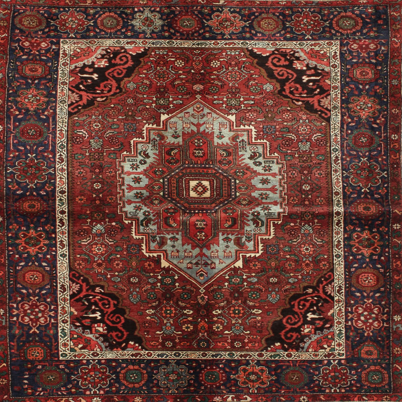 Tapis brun Southwestern, Carré 6 pi