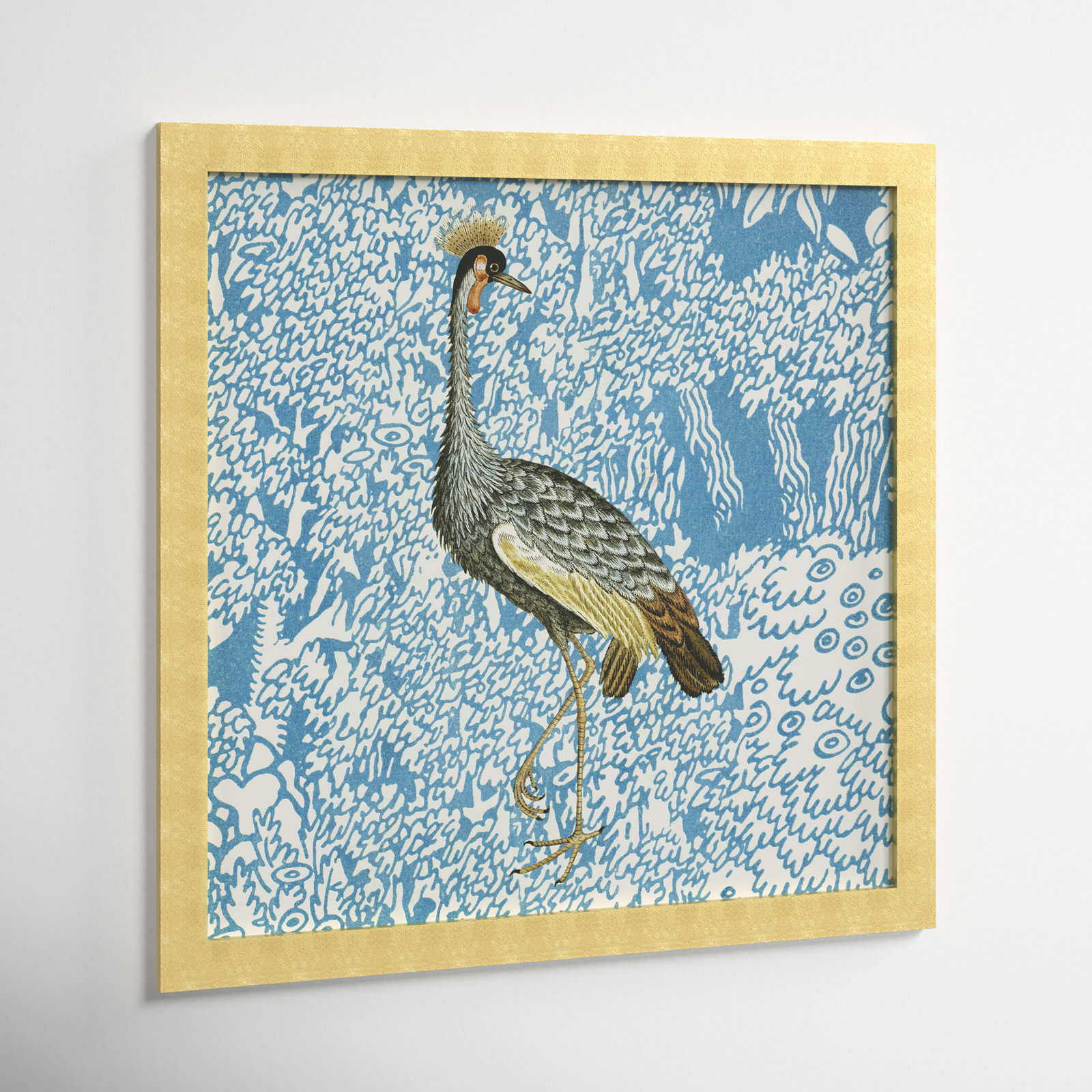 Bird Pose 2 by Oliver Gal, Gold, 22" H x 22" W x 0.5" D
