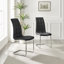 Scottsmoor Modern High Gloss & Glass Dining Table Set - 6 Upholstered Faux Leather Dining Chairs-1919803141