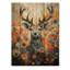 Animal, cerf, symphonie de forêt II sur bois-342223269