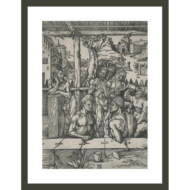 «Das Mannerbad» par Albrecht Dürer, H 29,5 po x l 22,89 po