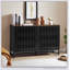 Commode double 6 tiroirs avec grille à lattes, tiroir de style moderne, haute qualité
