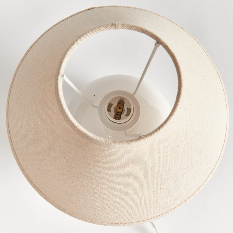 Oscar Standard Table Lamp, White, 11" H x 10" W x 10" D