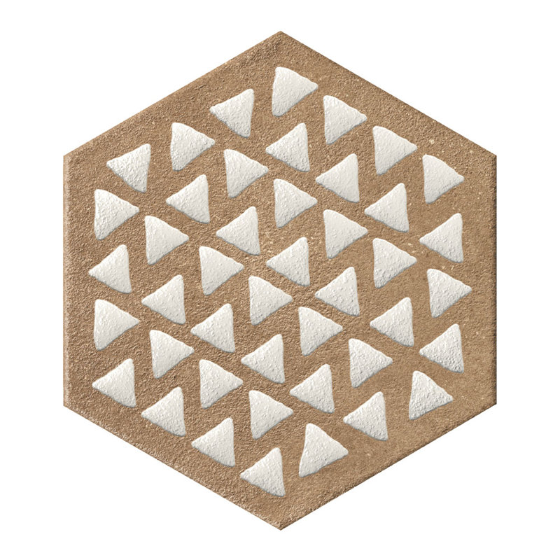Carrelage en porcelaine à motif hexagonal fait à la main 9X10, Rouge