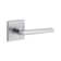 Viaggio Quadrato Linen Rosette Privacy With Milano Lever In Titanium Grey