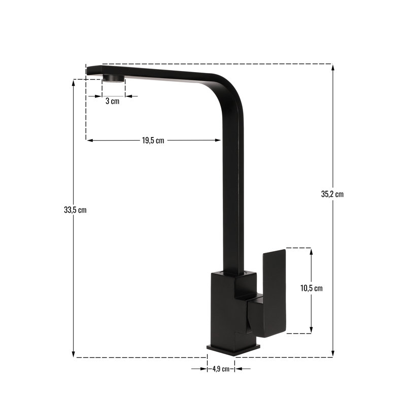 Belfry Kitchen Kitchen Faucet, Black
