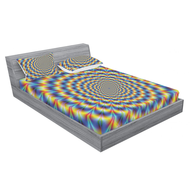 Ensemble de draps Hallucinatoire Hippie, Taies d'oreiller pour grand lit