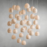 Alabaster Maeva Round Chandelier 33'' Dia