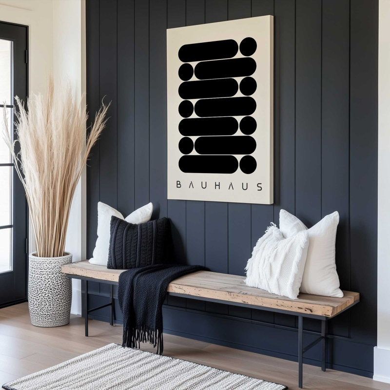 Impression abstraite de Bauhaus, H 48 po x l 32 po x P 1,25 po, Toile tendue