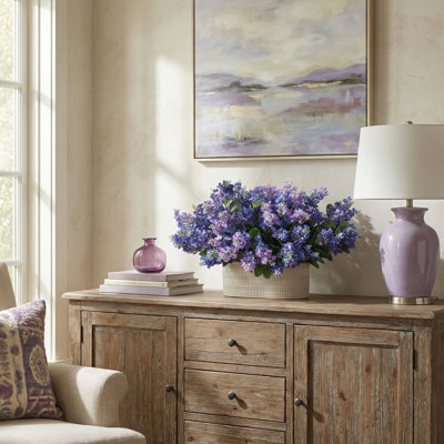 Assorted Lilacs in Fiberstone Pot