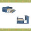 Lit de jour avec bureau amovible, tiroirs de rangement et table d'appoint hydraulique-643262981-643262978