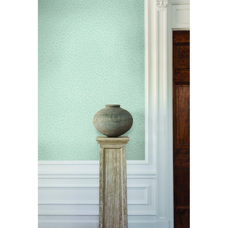 Nadie Abstract Wallpaper Double Roll by Ronald Redding, Blue
