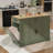 Kitchen Island With Storage Cabinet And Trash Cabinet,  3 Pieces Kitchen Dining Table Set With 2 Stools And Drop Leaf-1583537854