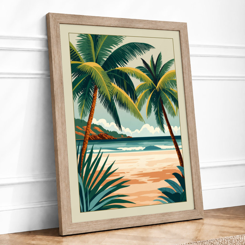 Tropical Afternoon Coastal - Print, Oak, A4 - 29.7 x 21.0 cm