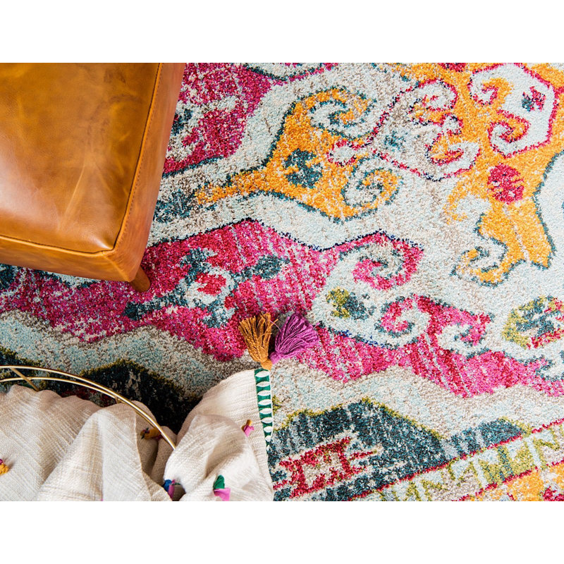 Abstract Indoor Rug, Round 4'