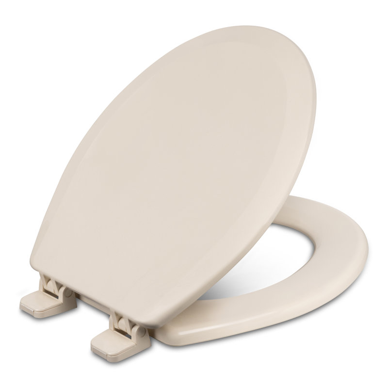Round Toilet Seat and Lid, Standard, Biscuit
