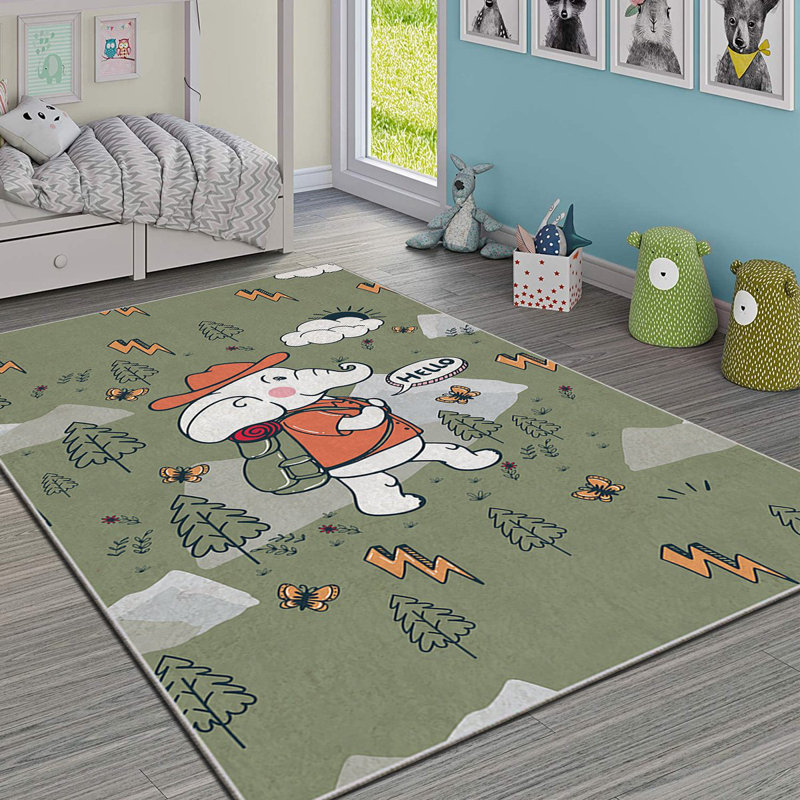 Tapis luxueux (2,6 x 4,6 pieds), 100% polyester, 740 g / m² | Tissu de velours doux, envers en feutre antidérapant, éponge stratifiée pour le confort | Antibactérien, lavable à la machine à 30 ° C | Élégante décoration intérieure