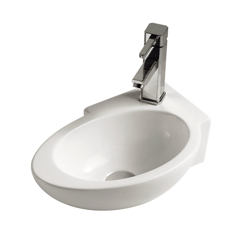 Elanti 11'' White Ceramic Oval Bathroom Sink