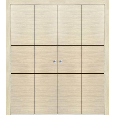 Solid Manufactured Wood Panelled Wood Finish Barn Door