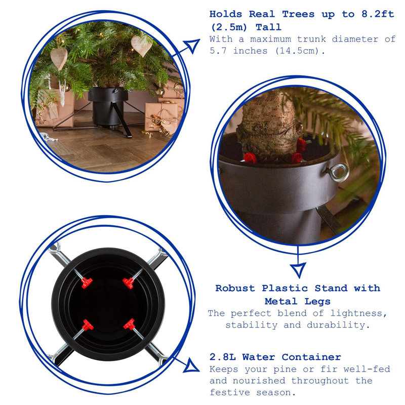 Plastic Artificial Tree Stand For Max. Tree Height Under 6 Ft.