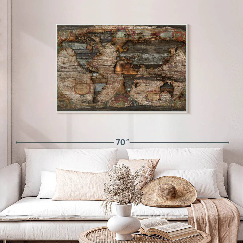 Reclaimed Begley, Floating Frame White, 43" X 29"