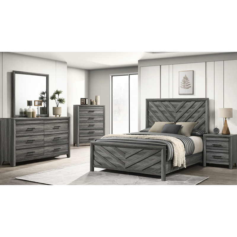 Élégant lit simple gris, rehaussant le décor et la fonctionnalité de la chambre à coucher Lit élégant en gris, avec un excellent savoir-faire