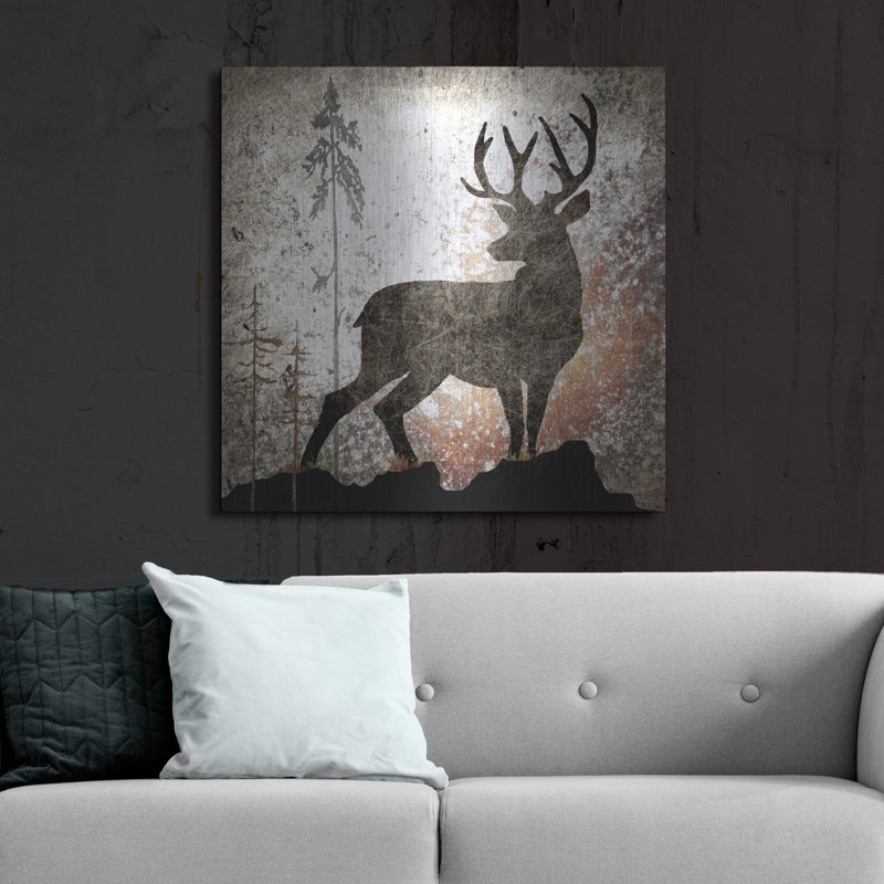 «Calling Deer» par Lightbox Journal sur métal, H 36 po x l 36 po