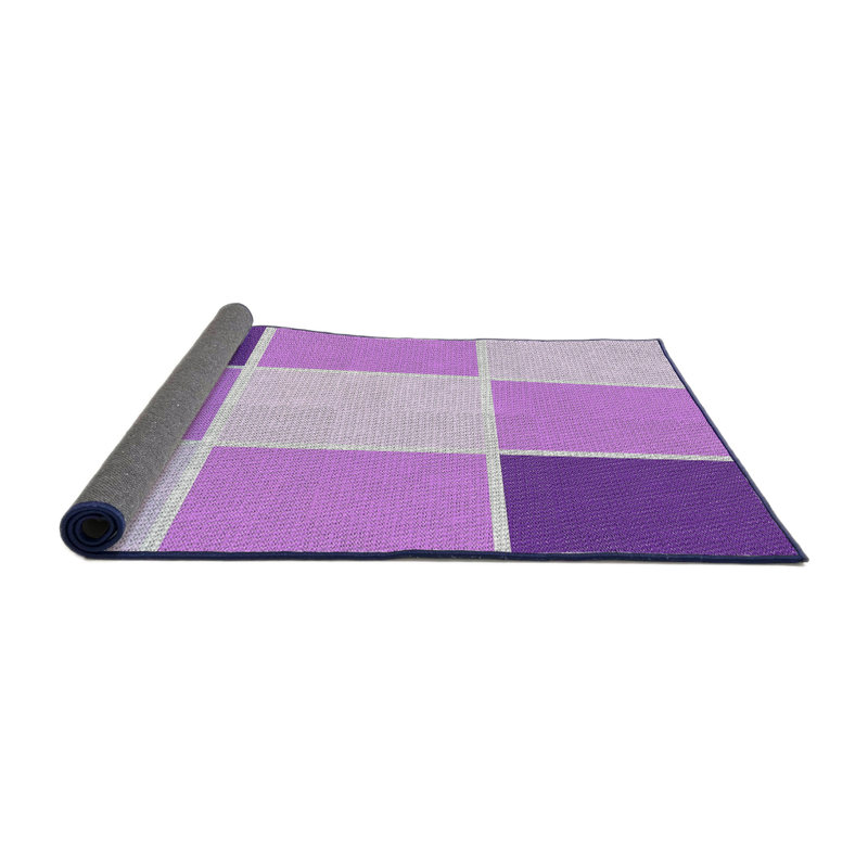 Tapis mauve à motif géométrique Kimbro, Rond 7 pi