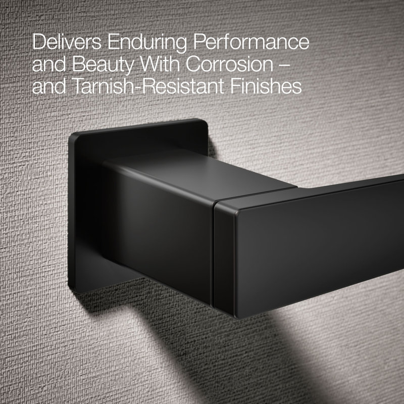 Honesty Pivoting Toilet Paper Holder, Wall-Mount Bathroom Toilet Paper Holder, Matte Black