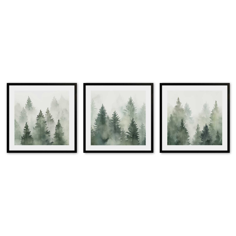 «Green Haze Woodland», Noir satiné, H 17,75 po x l 17,75 po