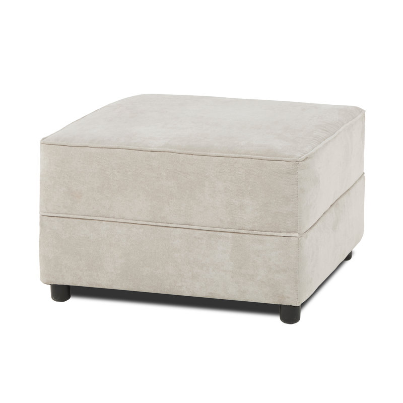 Shailjia Upholstered Footstool, Silver