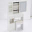 29.2" Small Size Left Drawer Desktop Vanity Table + Cushioned Stool-1639331935