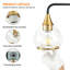 Luminaire de meuble-lavabo 31 po - 4 lumières noir + métal doré, abat-jour en verre transparent, applique murale industrielle-1849162724-1849162723