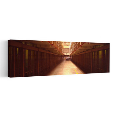 Cell Block in A Prison, Alcatraz Island, San Francisco, Californie, États-Unis, art mural contemporain