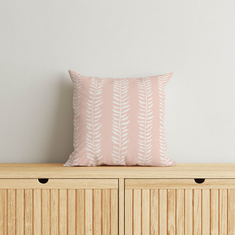 Coussin Mystic, H 16 po x l 16 po, Motif floral rose