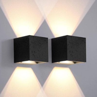 Matte Black 10cm H Outdoor Sconce