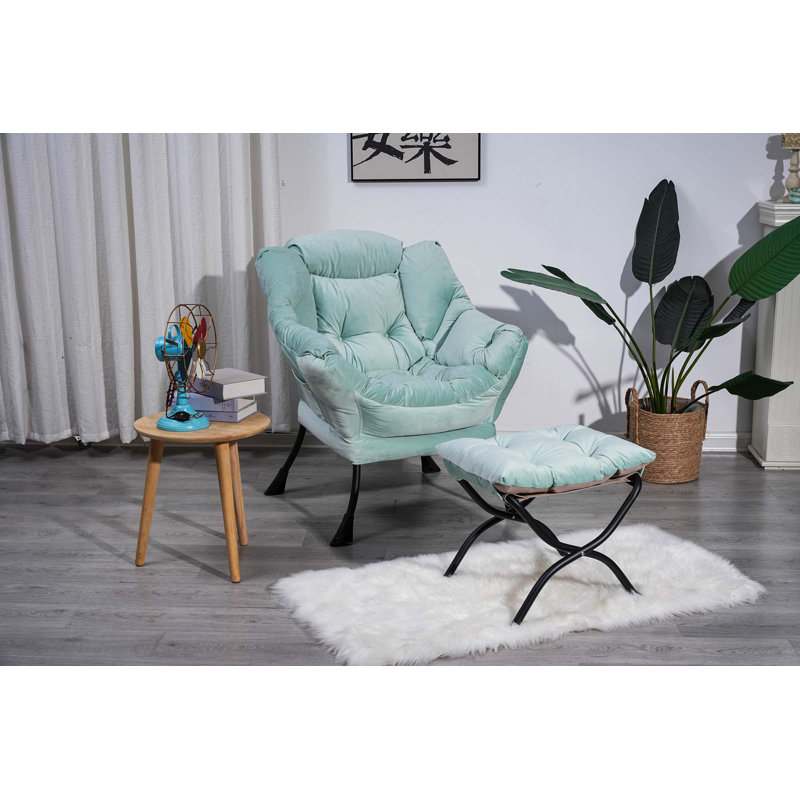 Fauteuil de salon en tissu de coton moderne, Vert