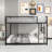 Metal Bunk Bed, Bunk Bed Frame with Safety Guard Rails, Easy Assembly Black-1337343615
