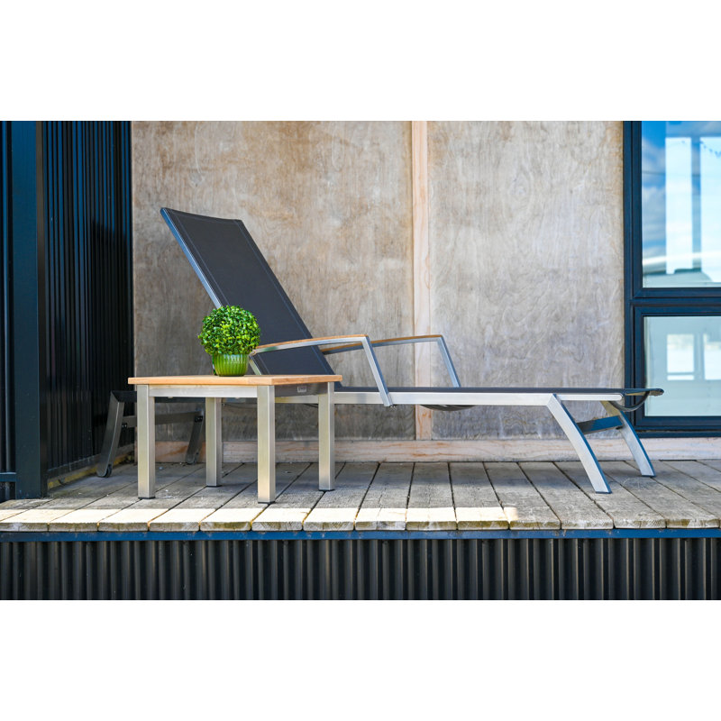 Avanti Stainless Steel Sling Outdoor Chaise Lounger