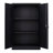 Black Metal Folding Locker With Adjustable Shelf, Handle Locks, And Spring Loaded Door , Easy Assembly Filing Cabinet Dividers, Locking Doors, Black, For Home-494476798