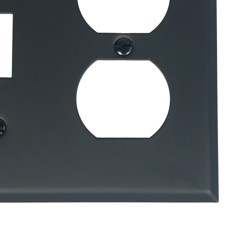 2-Gang Duplex Outlet / Toggle Light Switch Combination Wall Plate