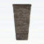 Grand pot à fleurs MGO à effet de pierre gris - Grand pot d'intérieur d'intérieur carré à texture de brique réaliste, contenant résistant aux intempéries pour arbres, arbustes et grandes plantes