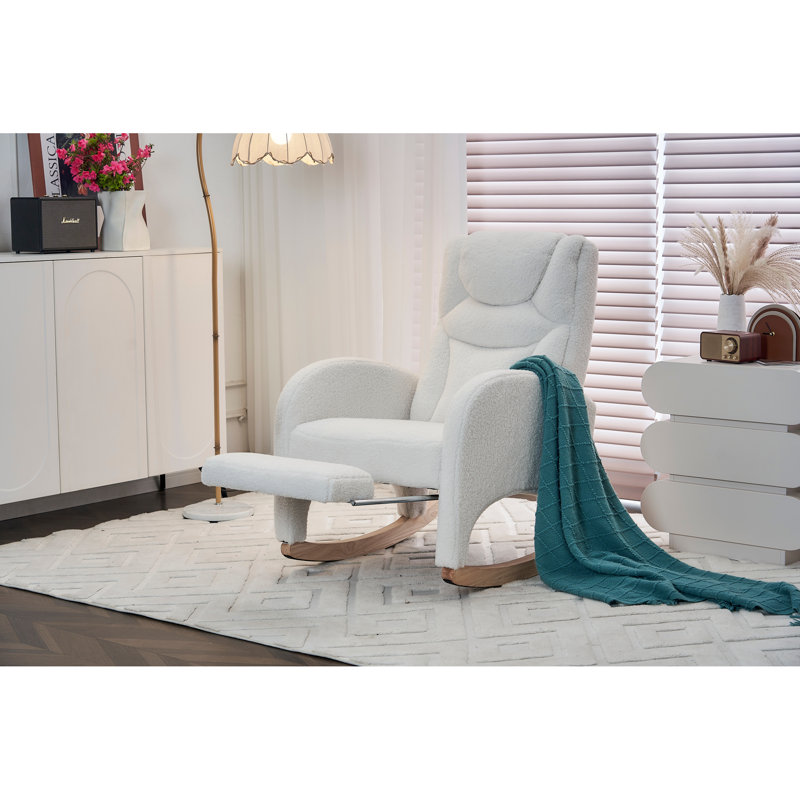Chaise berçante Teddy, Ivoire ivoire